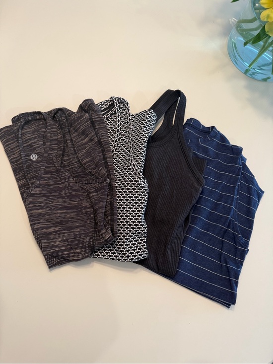 lululemon athletica Pants - Lululemon Athletica Women’s Tank Bundle in Black, Navy & Patterned